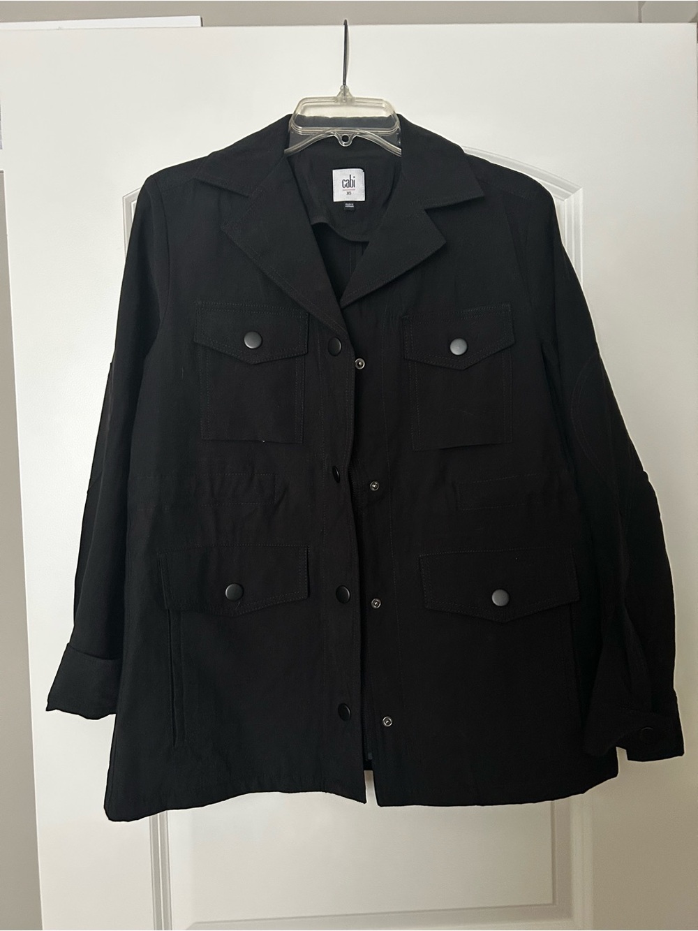 CAbi Black Four-Pocket Button Jacket